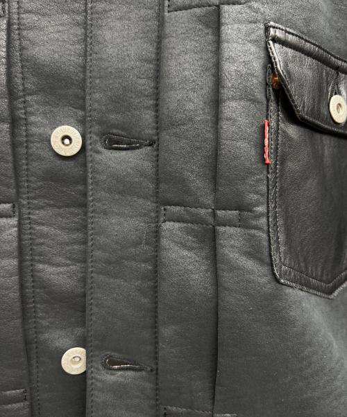 JUNYA WATANABE COMME des GARCONS（ジュンヤワタナベ コムデギャルソン）JUNYA WATANABE COMME des GARCONS (ジュンヤワタナベ コムデギャルソン) LEVI'S (リーバイス) LEVI'S 1st モデル フェイクレザージャケット ブラック サイズ:Sの古着・服飾アイテム