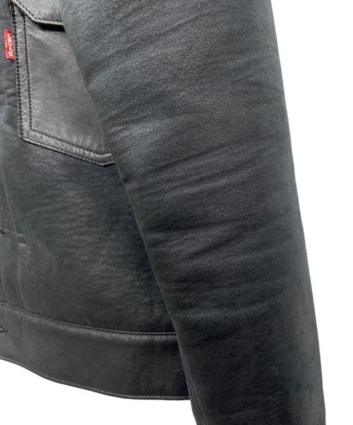 JUNYA WATANABE COMME des GARCONS（ジュンヤワタナベ コムデギャルソン）JUNYA WATANABE COMME des GARCONS (ジュンヤワタナベ コムデギャルソン) LEVI'S (リーバイス) LEVI'S 1st モデル フェイクレザージャケット ブラック サイズ:Sの古着・服飾アイテム
