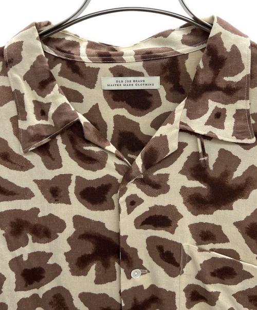 OLD JOE BRAND（オールドジョーブランド）OLD JOE BRAND (オールドジョーブランド) オリジナルプリンテッドオープンカラーシャツ ブラウン×ベージュ サイズ:17 1/2の古着・服飾アイテム