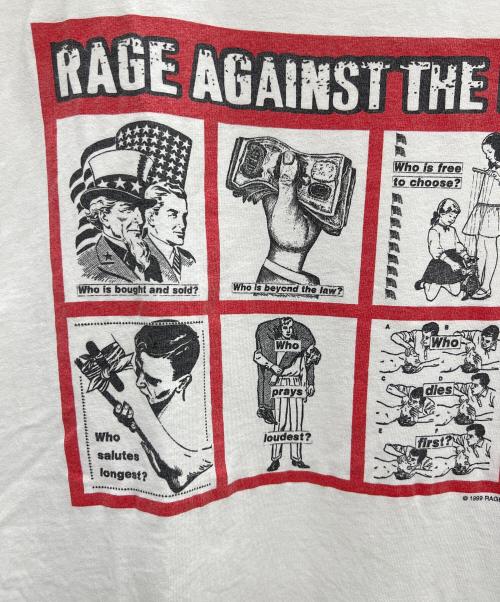 giant（ジャイアント）GIANT (ジャイアント) RAGE AGAINST THE MACHINE 90s ホワイト サイズ:XLの古着・服飾アイテム