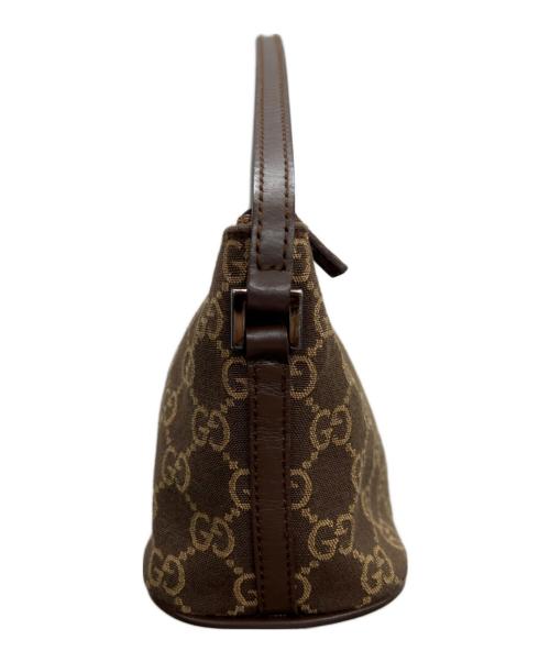 GUCCI（グッチ）GUCCI (グッチ) GGキャンバス ミニアクセサリーバッグ ブラウンの古着・服飾アイテム