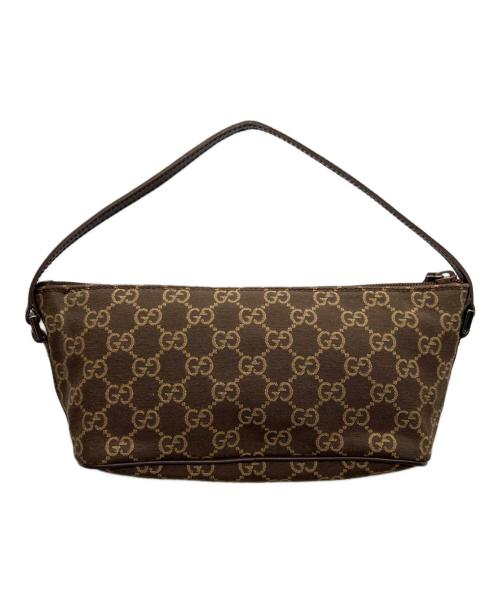 GUCCI（グッチ）GUCCI (グッチ) GGキャンバス ミニアクセサリーバッグ ブラウンの古着・服飾アイテム