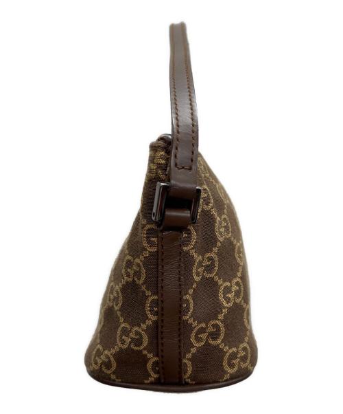 GUCCI（グッチ）GUCCI (グッチ) GGキャンバス ミニアクセサリーバッグ ブラウンの古着・服飾アイテム