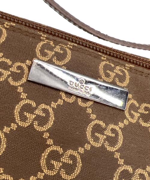GUCCI（グッチ）GUCCI (グッチ) GGキャンバス ミニアクセサリーバッグ ブラウンの古着・服飾アイテム