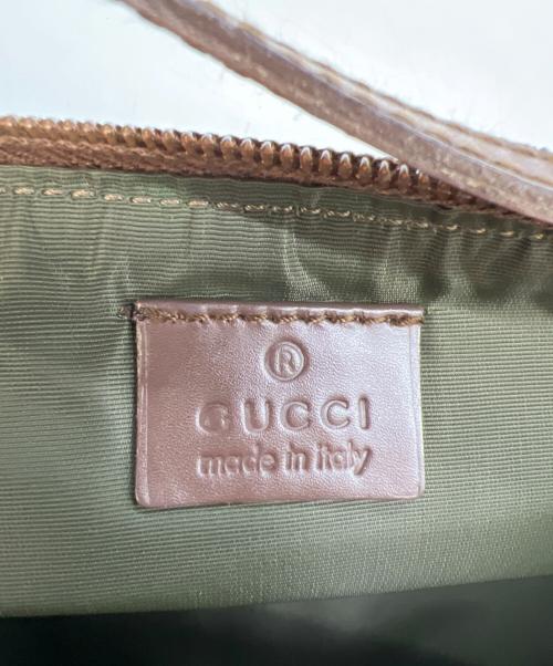 GUCCI（グッチ）GUCCI (グッチ) GGキャンバス ミニアクセサリーバッグ ブラウンの古着・服飾アイテム