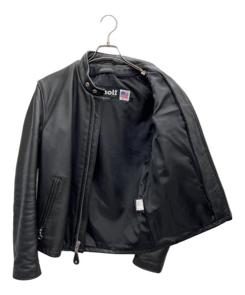 Schott（ショット）Schott (ショット) ライダースジャケット ブラック サイズ:38の古着・服飾アイテム