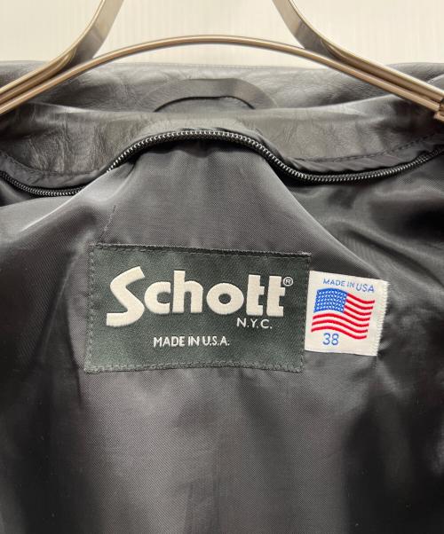 Schott（ショット）Schott (ショット) ライダースジャケット ブラック サイズ:38の古着・服飾アイテム