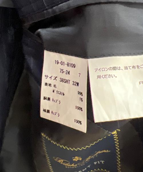 BROOKS BROTHERS（ブルックスブラザーズ）BROOKS BROTHERS (ブルックスブラザーズ) ストライプ柄 セットアップ ネイビー サイズ:上 38SHT / 下 32Wの古着・服飾アイテム