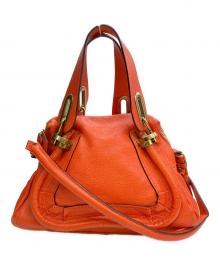 Chloe（クロエ）の古着「2WAYバッグ パラティ」｜オレンジ