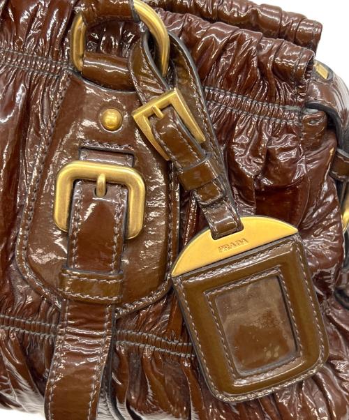 PRADA（プラダ）PRADA (プラダ) 2WAYバッグ ゴーフル ブラウンの古着・服飾アイテム