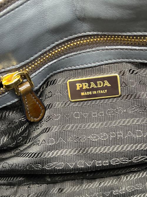 PRADA（プラダ）PRADA (プラダ) 2WAYバッグ ゴーフル ブラウンの古着・服飾アイテム
