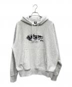 stussyステューシー）の古着「パーカー」｜ライトグレー