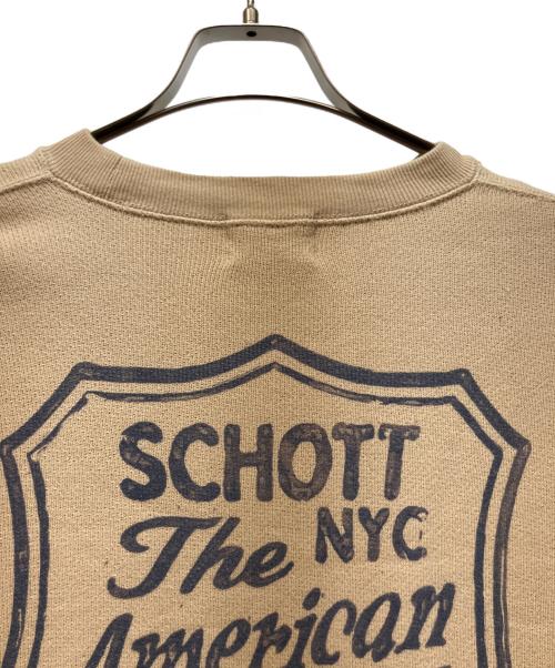 Schott（ショット）Schott (ショット) SHIELD CREW KNIT SWEAT ブラウン サイズ:Mの古着・服飾アイテム