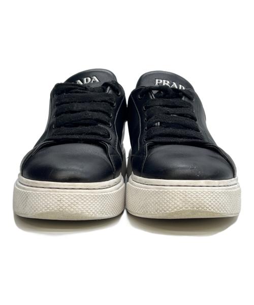 PRADA（プラダ）PRADA (プラダ) ローカットスニーカー ブラック サイズ:37の古着・服飾アイテム
