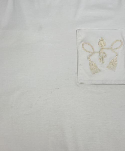 HERMES（エルメス）HERMES (エルメス) 半袖カットソー ホワイト×ベージュ サイズ:34の古着・服飾アイテム