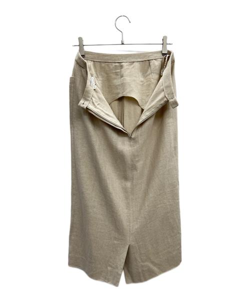 HERMES（エルメス）HERMES (エルメス) リネンスカート ベージュ サイズ:38の古着・服飾アイテム