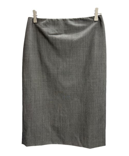 HERMES（エルメス）HERMES (エルメス) スリットスカート グレー サイズ:38の古着・服飾アイテム