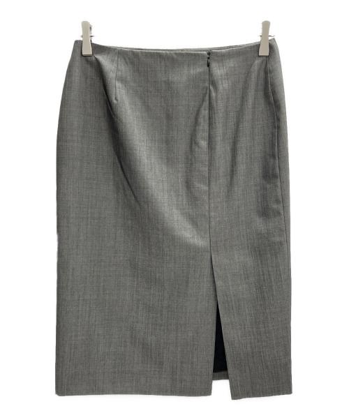 HERMES（エルメス）HERMES (エルメス) スリットスカート グレー サイズ:38の古着・服飾アイテム