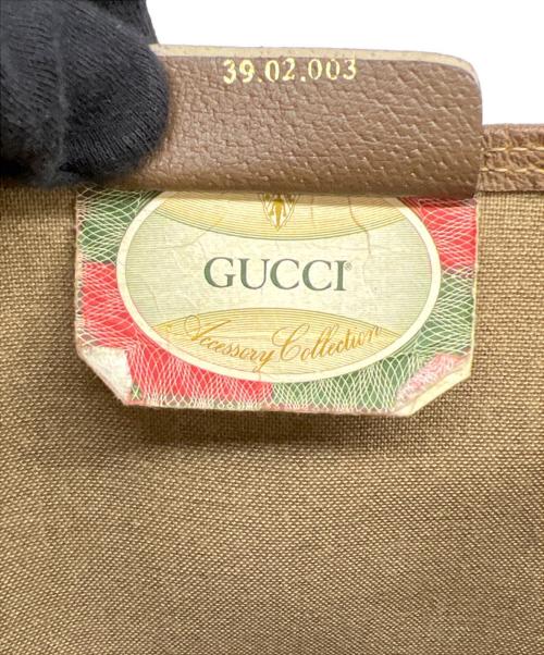 GUCCI（グッチ）GUCCI (グッチ) トートバッグ ベージュ×グリーンの古着・服飾アイテム