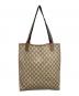 GUCCI (グッチ) トートバッグ ベージュ×グリーン：20000円