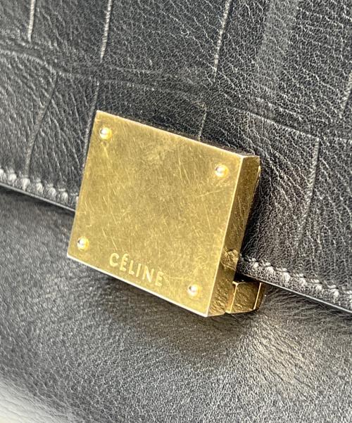 CELINE（セリーヌ）CELINE (セリーヌ) 2WAYバッグ トラペーズ ミディアム ブラックの古着・服飾アイテム