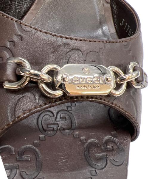GUCCI（グッチ）GUCCI (グッチ) ヒールパンプス ブラウン サイズ:37 1/2の古着・服飾アイテム