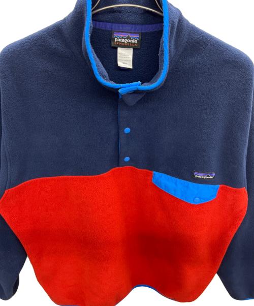 Patagonia（パタゴニア）Patagonia (パタゴニア) ライトウェイト シンチラ スナップT レッド×ブルー サイズ:Lの古着・服飾アイテム