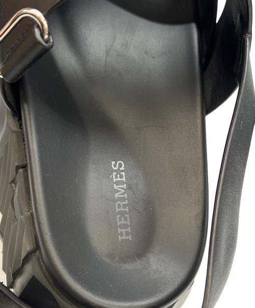 HERMES（エルメス）HERMES (エルメス) バックストラップサンダル エレクトリック ブラック サイズ:42の古着・服飾アイテム