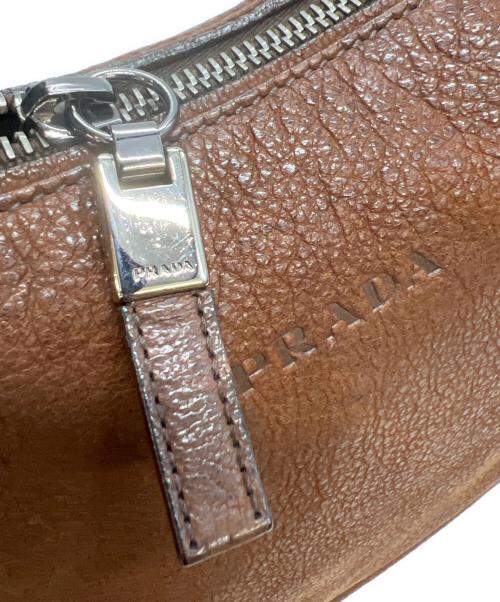 PRADA（プラダ）PRADA (プラダ) ワンショルダー レザーバッグ ブラウンの古着・服飾アイテム