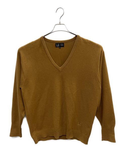 dunhill（ダンヒル）dunhill (ダンヒル) Vネックニット ベージュ サイズ:Mの古着・服飾アイテム