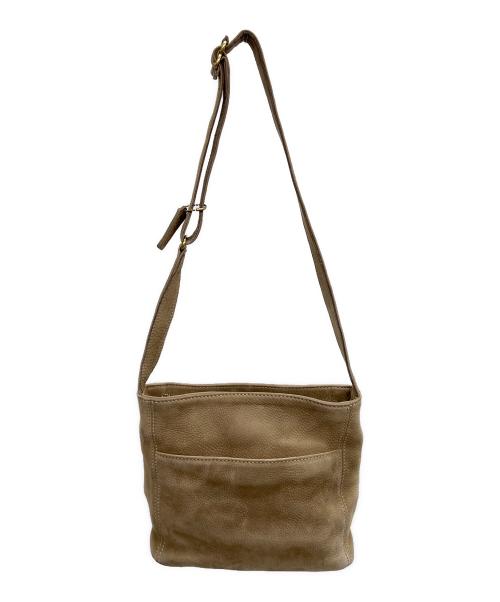 COACH（コーチ）COACH (コーチ) レザーショルダーバッグ ベージュの古着・服飾アイテム