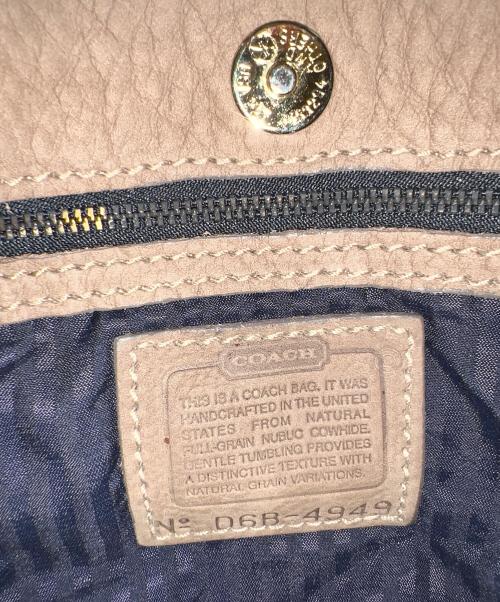 COACH（コーチ）COACH (コーチ) レザーショルダーバッグ ベージュの古着・服飾アイテム