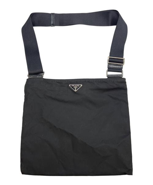 PRADA（プラダ）PRADA (プラダ) ナイロンショルダーバッグ ブラックの古着・服飾アイテム