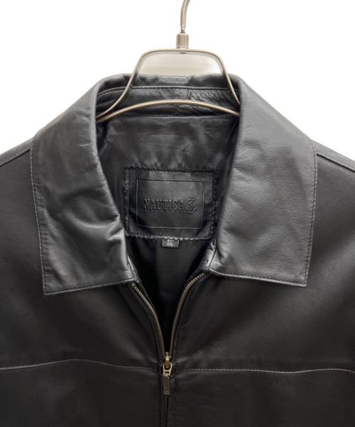 NAUTICA（ノーティカ）NAUTICA (ノーティカ) レザージャケット ブラック サイズ:XXLの古着・服飾アイテム