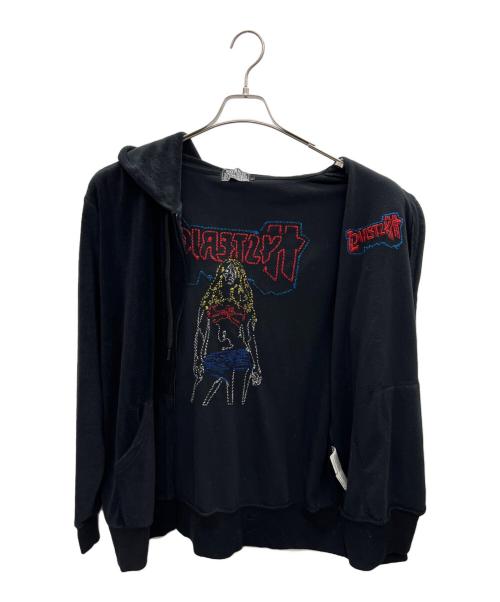 Hysteric Glamour（ヒステリックグラマー）Hysteric Glamour (ヒステリックグラマー) ジップパーカー ブラック サイズ:Lの古着・服飾アイテム