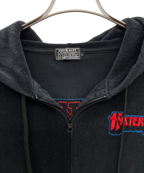 Hysteric Glamour（ヒステリックグラマー）Hysteric Glamour (ヒステリックグラマー) ジップパーカー ブラック サイズ:Lの古着・服飾アイテム