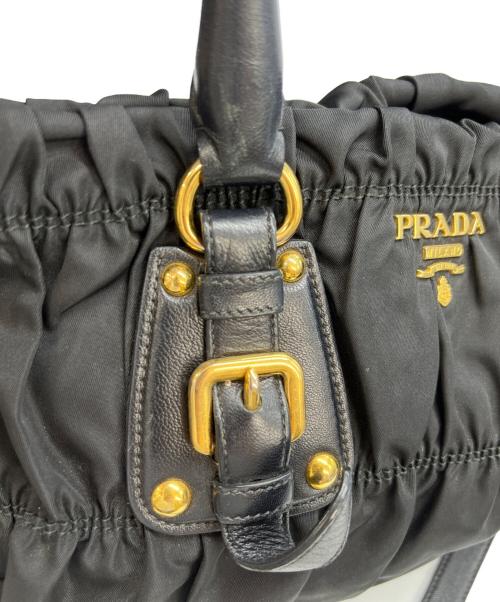 PRADA（プラダ）PRADA (プラダ) 2WAYバッグ テスート ゴーフレ ブラックの古着・服飾アイテム