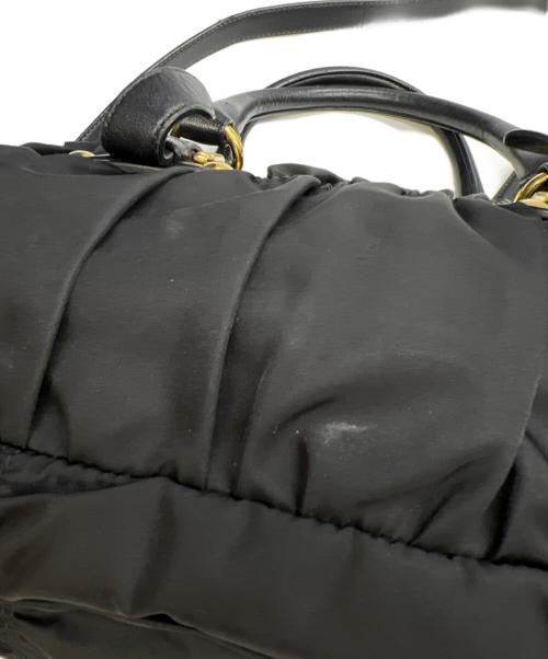 PRADA（プラダ）PRADA (プラダ) 2WAYバッグ テスート ゴーフレ ブラックの古着・服飾アイテム