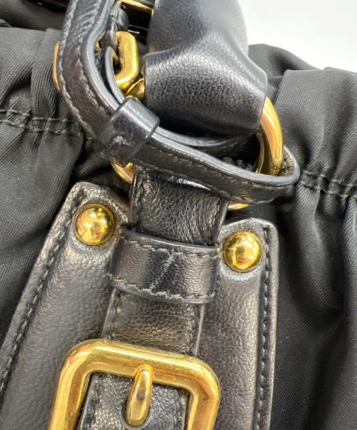 PRADA（プラダ）PRADA (プラダ) 2WAYバッグ テスート ゴーフレ ブラックの古着・服飾アイテム