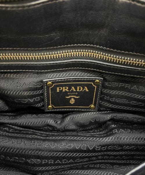 PRADA（プラダ）PRADA (プラダ) 2WAYバッグ テスート ゴーフレ ブラックの古着・服飾アイテム