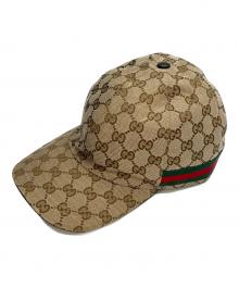 GUCCI（グッチ）の古着「キャップ GGキャンバス」｜ベージュ