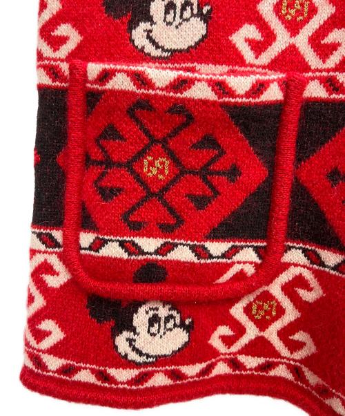 GUCCI（グッチ）GUCCI (グッチ) DISNEY (ディズニー) 厚手カーディガン レッド サイズ:Sの古着・服飾アイテム