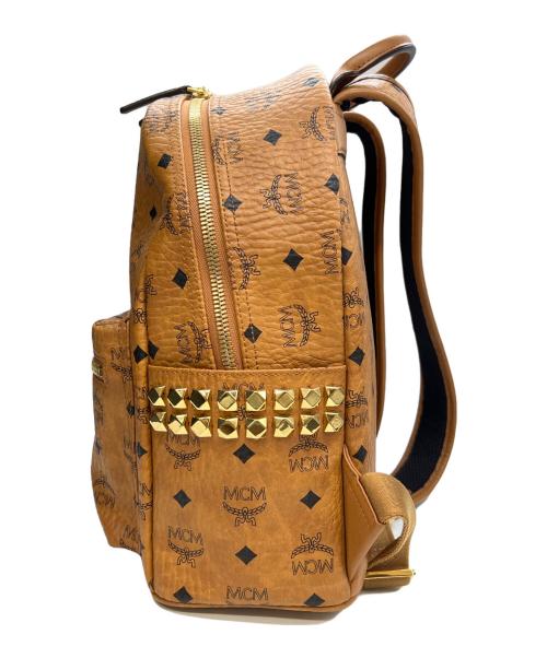 MCM（エムシーエム）MCM (エムシーエム) Stark サイドスタッズ バックパック ブラウンの古着・服飾アイテム
