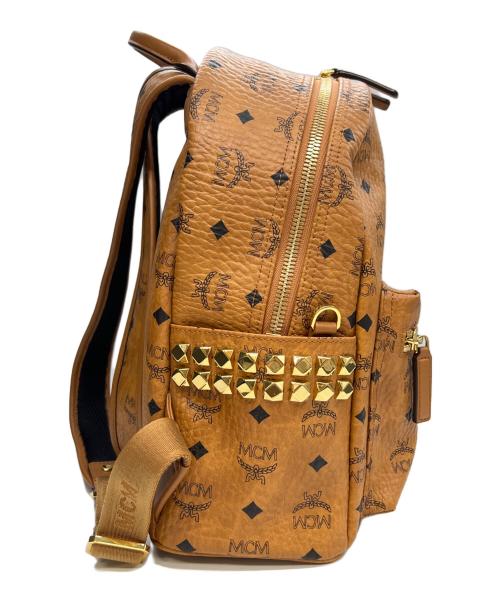 MCM（エムシーエム）MCM (エムシーエム) Stark サイドスタッズ バックパック ブラウンの古着・服飾アイテム