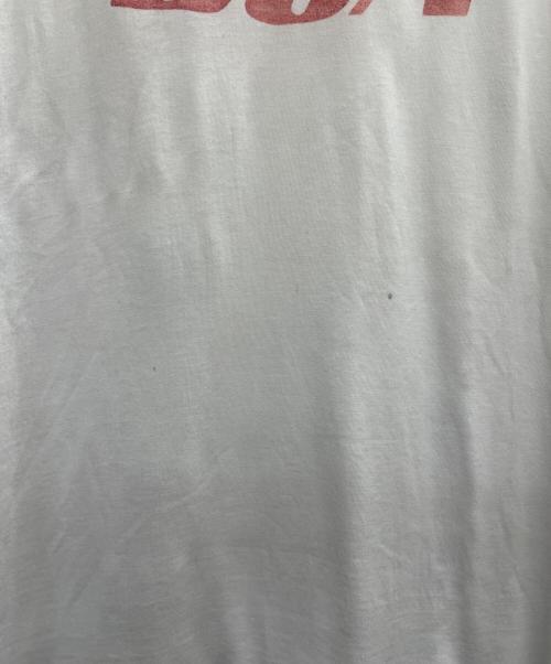 Hanes（ヘインズ）Hanes (ヘインズ) 半袖カットソー ホワイト×レッド サイズ:XLの古着・服飾アイテム