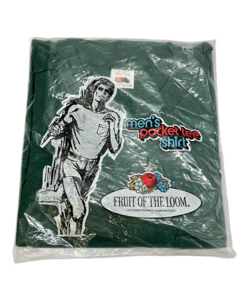 FRUIT OF THE LOOM（フルーツオブザルーム）FRUIT OF THE LOOM (フルーツオブザルーム) ポケットTシャツ 1981年 グリーン サイズ:SMALL 34-36 未使用品の古着・服飾アイテム