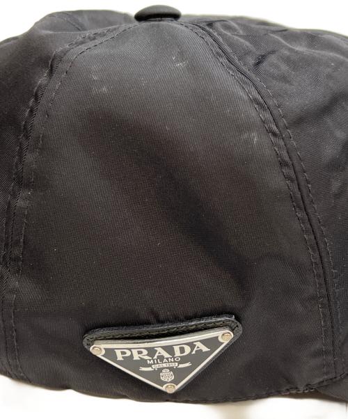 PRADA（プラダ）PRADA (プラダ) ナイロンキャップ ブラック サイズ:Lの古着・服飾アイテム