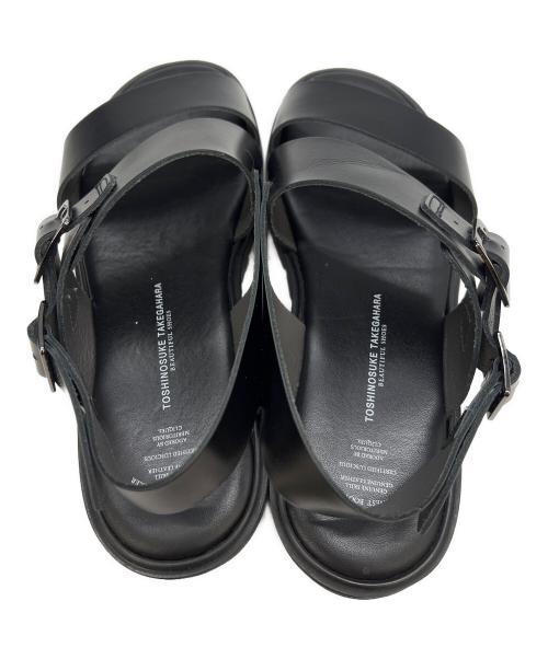 toshinosuke takegahara（トシノスケ タケガハラ）toshinosuke takegahara (トシノスケ タケガハラ) S.S.BELT SANDALS ブラック サイズ:不明の古着・服飾アイテム