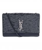 Saint Laurent Parisサンローランパリ）の古着「チェーンショルダーバッグ ケイト スパンコール」｜ブラック