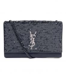 Saint Laurent Paris（サンローランパリ）の古着「チェーンショルダーバッグ ケイト スパンコール」｜ブラック